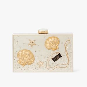 Kate Spade What The Shell Ocean Scene Resin Frame Clutch/Crossbody NWT/NIP🐚 🌊